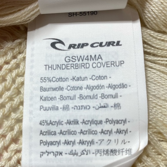 NWT Ripcurl Fringe Boho Hippie Coastal Summer Beachy Swimsuit Coverup Size XS - Picture 9 of 9